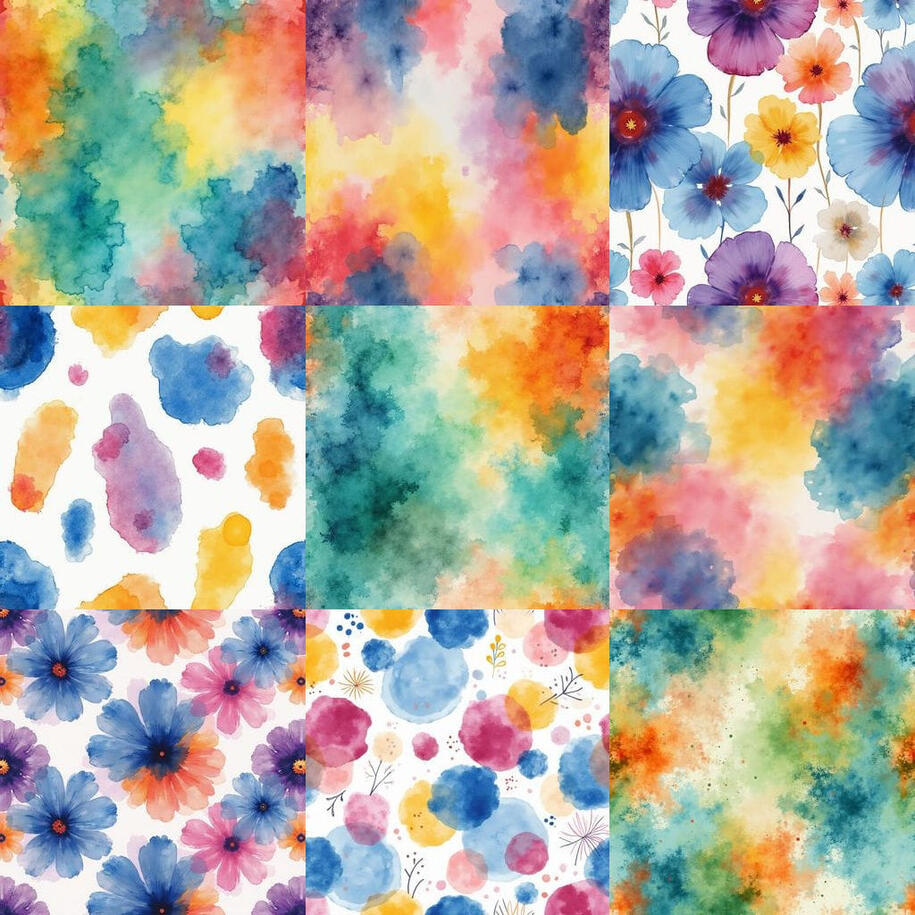Seamless Watercolor Backgrounds